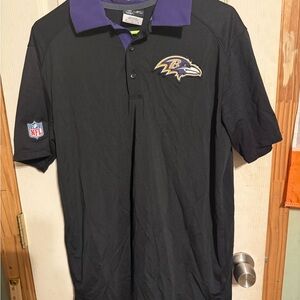 Nike Black and Purple Polo Shirt